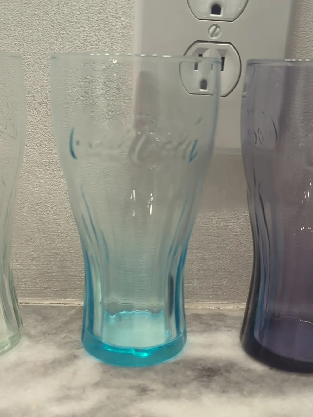 Set of 5 Vintage Multicolored McDonalds Coke Glasses